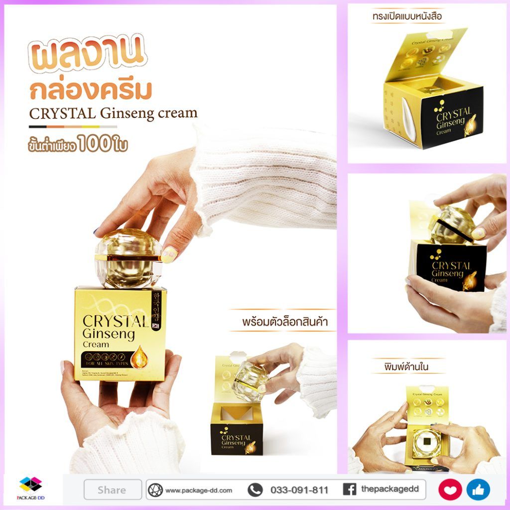 ผลิตกล่องครีม, กระบวนการผลิตบรรจุภัณฑ์